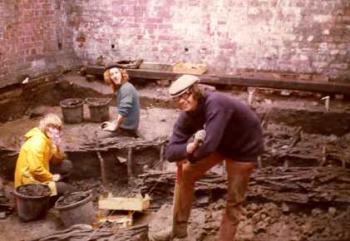 At Durham Saddler st excavations  1974