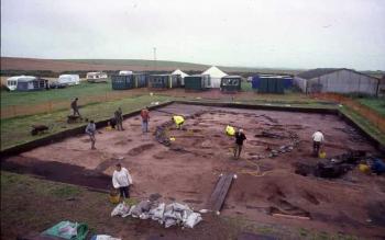 Portmahomack; excavating Structure 1 in 2002